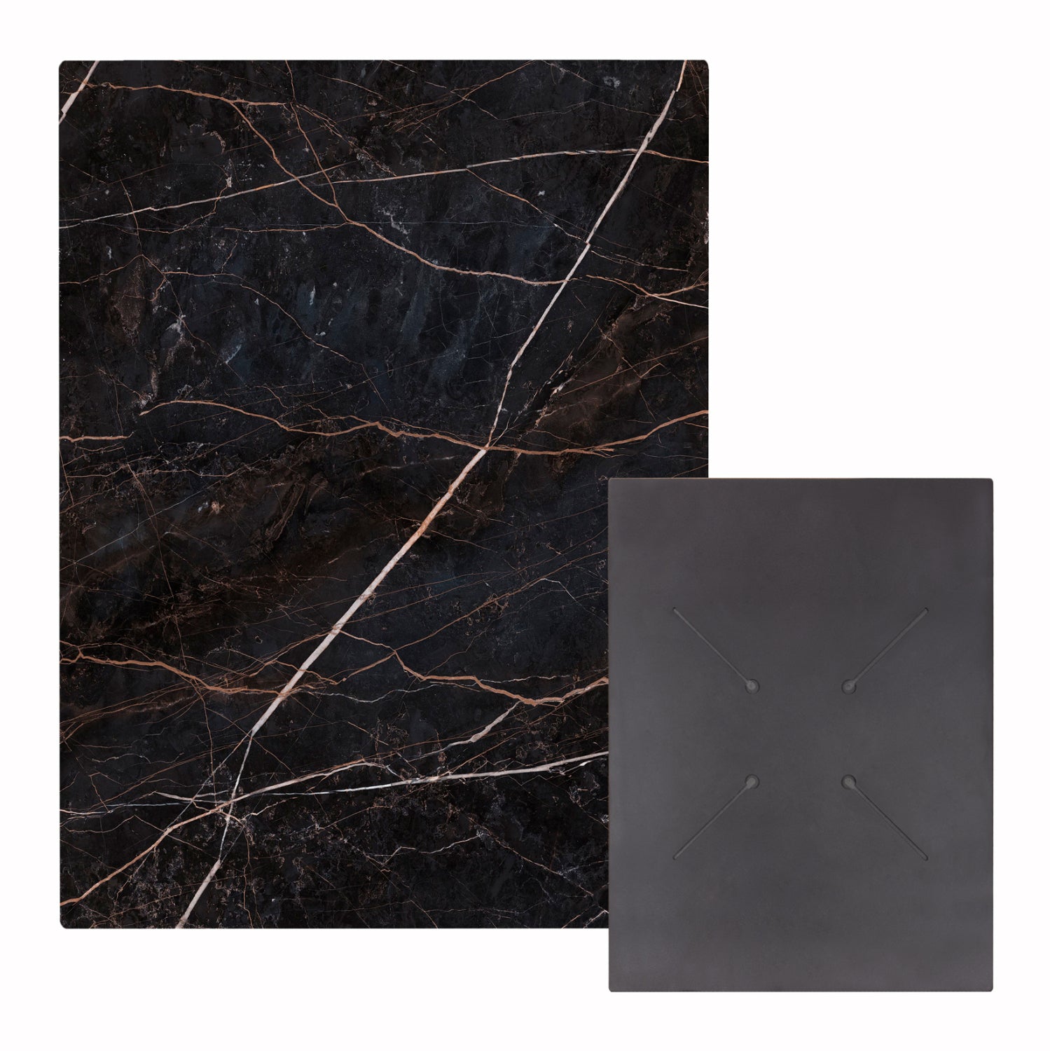 ΕΠΙΦΑΝΕΙΑ ΤΡΑΠΕΖΙΟΥ HPL ΟΡΘΟΓΩΝΙΑ HM6350.34 BLACK MARBLE 60x80εκ. - Pakobazaar