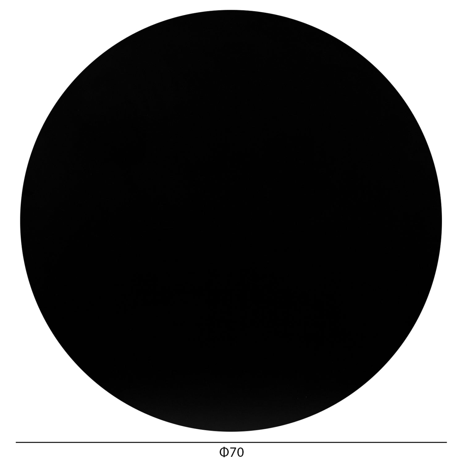 ΕΠΙΦΑΝΕΙΑ ΤΡΑΠΕΖΙΟΥ HPL ΣΤΡΟΓΓΥΛΗ HM5842.21 ΜΑΥΡΗ Φ70εκ. - Pakobazaar