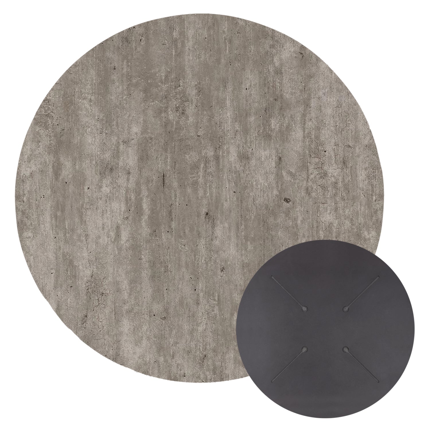 ΕΠΙΦΑΝΕΙΑ ΤΡΑΠΕΖΙΟΥ HPL ΣΤΡΟΓΓΥΛΗ HM5842.37 CONCRETE Φ70εκ. - Pakobazaar