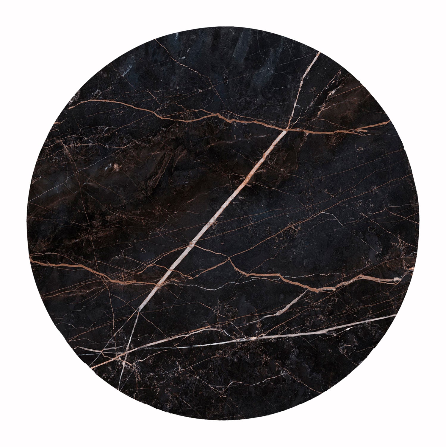 ΕΠΙΦΑΝΕΙΑ ΤΡΑΠΕΖΙΟΥ HPL ΣΤΡΟΓΓΥΛΗ HM6351.34 BLACK MARBLE Φ120εκ. - Pakobazaar
