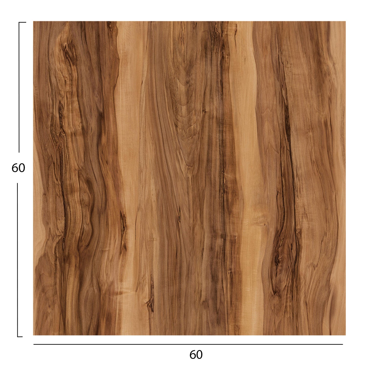 ΕΠΙΦΑΝΕΙΑ ΤΡΑΠΕΖΙΟΥ HPL ΤΕΤΡΑΓΩΝΗ HM5837.30 INDIAN SHEESHAM 60x60εκ. - Pakobazaar