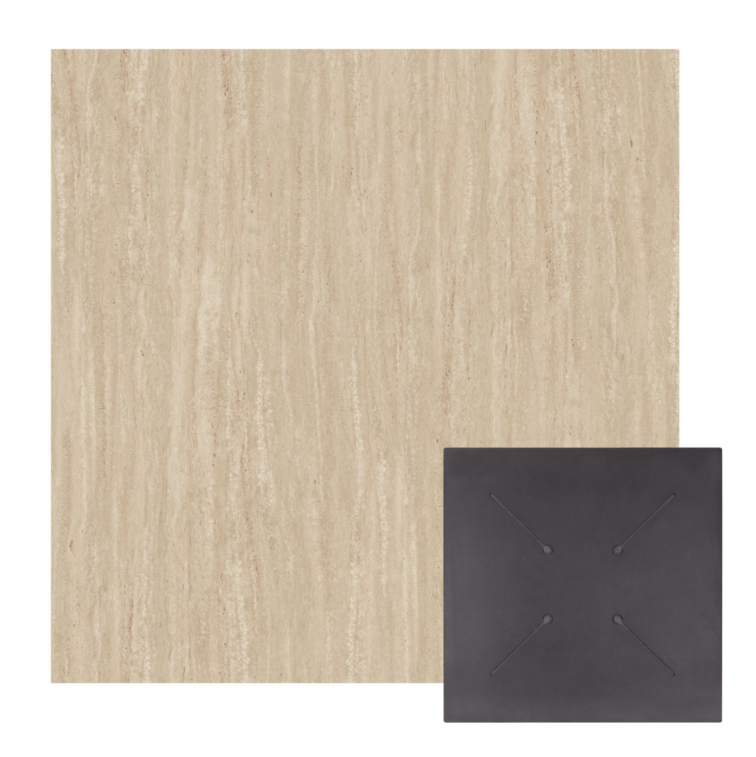 ΕΠΙΦΑΝΕΙΑ ΤΡΑΠΕΖΙΟΥ HPL ΤΕΤΡΑΓΩΝΗ HM5839.35 TRAVERTINE 80x80εκ. - Pakobazaar