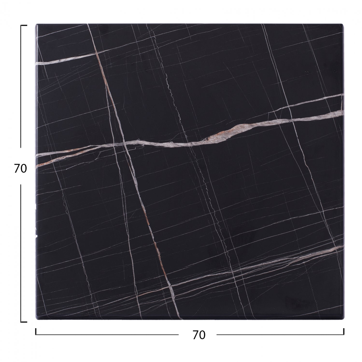 ΕΠΙΦΑΝΕΙΑ ΤΡΑΠΕΖΙΟΥ WERZALIT 70Χ70Χ3.5εκ. ΜΑΥΡΟ ΜΑΡΜΑΡΟ HM5230.13 - Pakobazaar