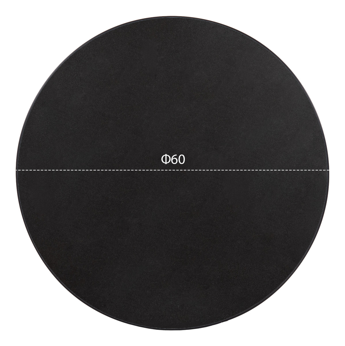 ΕΠΙΦΑΝΕΙΑ ΤΡΑΠΕΖΙΟΥ SINTERED STONE HM6652.01 ΜΑΥΡΗ ΜΕ ΠΛΑΙΣΙΟ ALU ΜΑΥΡO Φ60εκ. - Pakobazaar