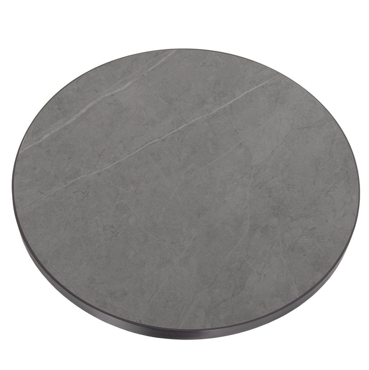 ΕΠΙΦΑΝΕΙΑ ΤΡΑΠΕΖΙΟΥ SINTERED STONE HM6653.05 GREY MARBLE--ΠΛΑΙΣΙΟ ALU ΓΚΡΙ Φ70εκ. - Pakobazaar