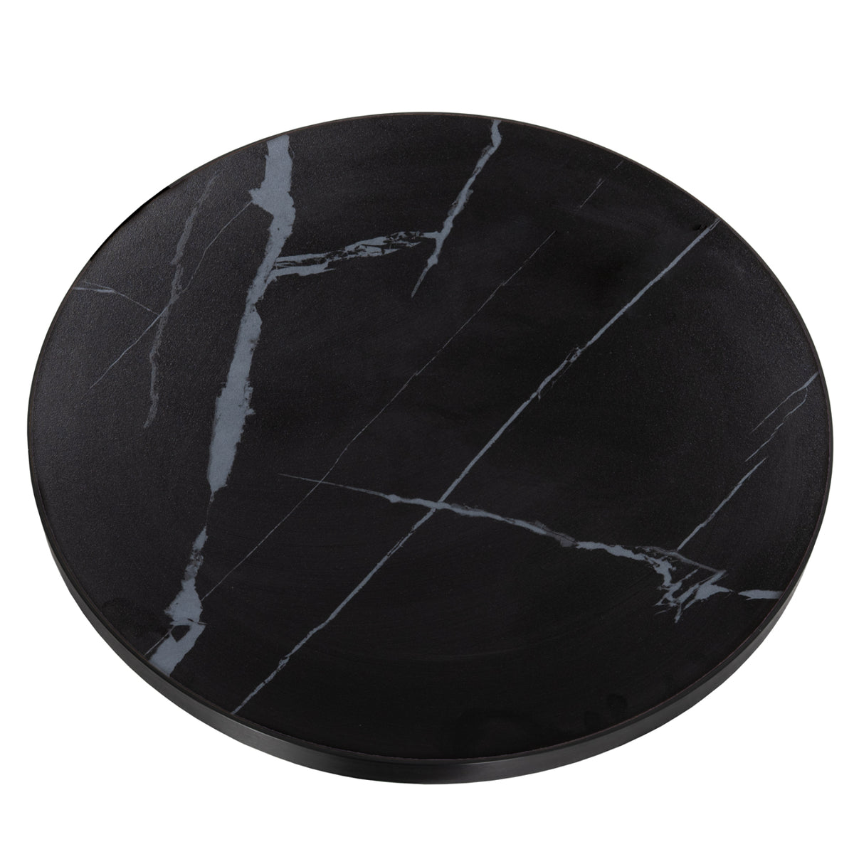 ΕΠΙΦΑΝΕΙΑ ΤΡΑΠΕΖΙΟΥ SINTERED STONE HM6652.03 ΜΕ ΠΛΑΙΣΙΟ ALU ΜΑΥΡΟ Φ60εκ. - Pakobazaar