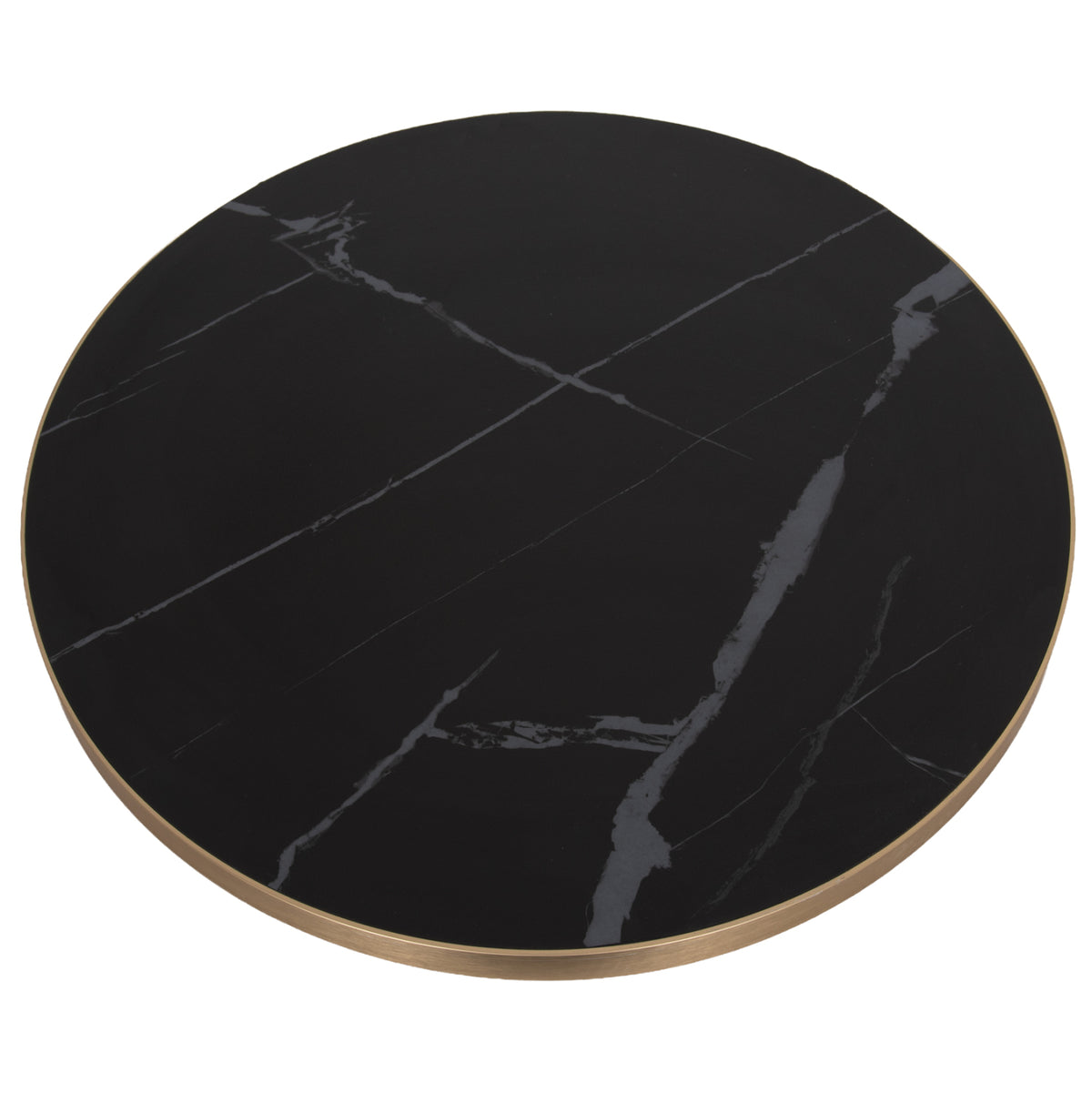 ΕΠΙΦΑΝΕΙΑ ΤΡΑΠΕΖΙΟΥ SINTERED STONE HM6652.13 ΜΕ ΠΛΑΙΣΙΟ ALU ΧΡΥΣΟ Φ60εκ. - Pakobazaar