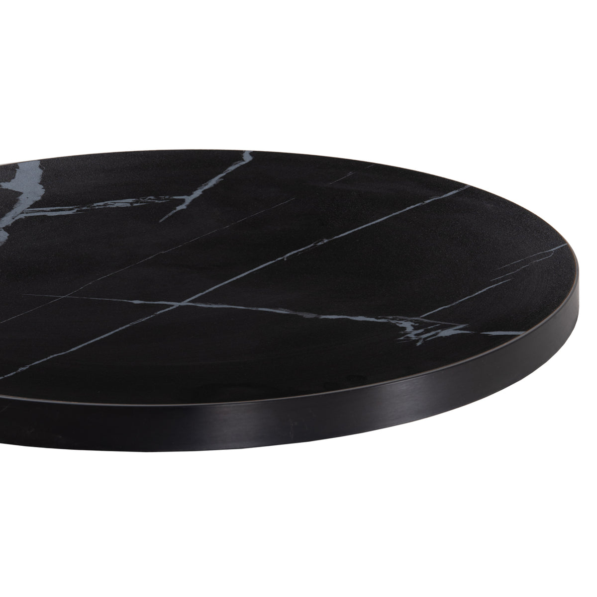 ΕΠΙΦΑΝΕΙΑ ΤΡΑΠΕΖΙΟΥ SINTERED STONE HM6652.03 ΜΕ ΠΛΑΙΣΙΟ ALU ΜΑΥΡΟ Φ60εκ. - Pakobazaar