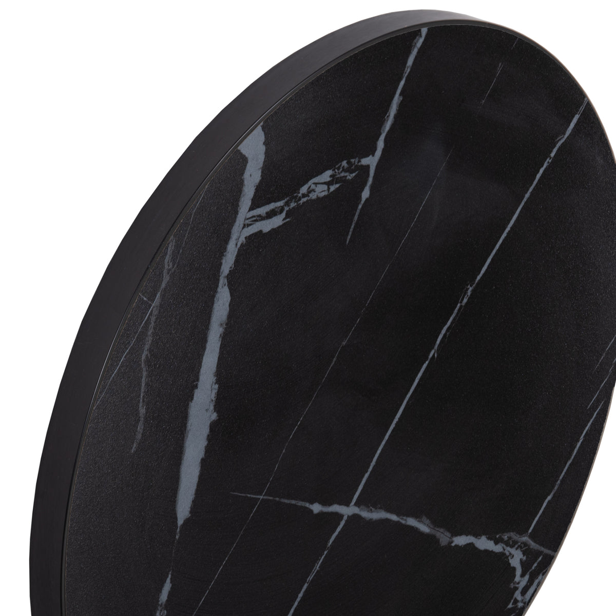 ΕΠΙΦΑΝΕΙΑ ΤΡΑΠΕΖΙΟΥ SINTERED STONE HM6652.03 ΜΕ ΠΛΑΙΣΙΟ ALU ΜΑΥΡΟ Φ60εκ. - Pakobazaar