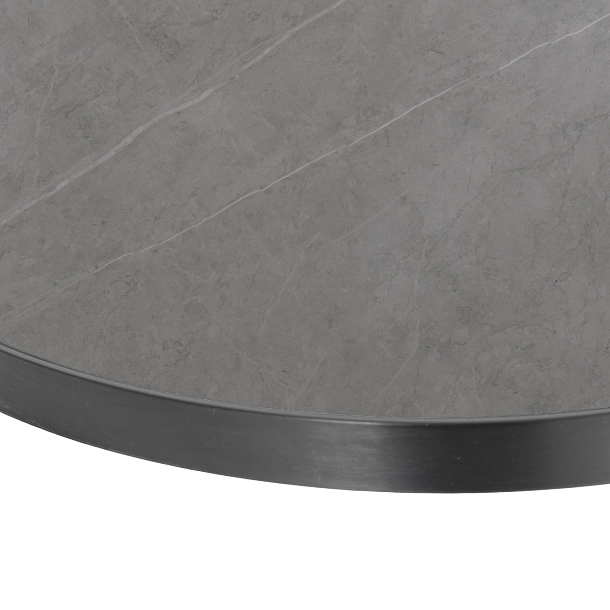 ΕΠΙΦΑΝΕΙΑ ΤΡΑΠΕΖΙΟΥ SINTERED STONE HM6653.05 GREY MARBLE--ΠΛΑΙΣΙΟ ALU ΓΚΡΙ Φ70εκ. - Pakobazaar