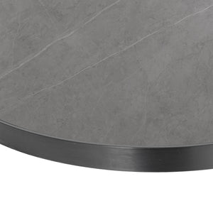 ΕΠΙΦΑΝΕΙΑ ΤΡΑΠΕΖΙΟΥ SINTERED STONE HM6653.05 GREY MARBLE--ΠΛΑΙΣΙΟ ALU ΓΚΡΙ Φ70εκ. - Pakobazaar