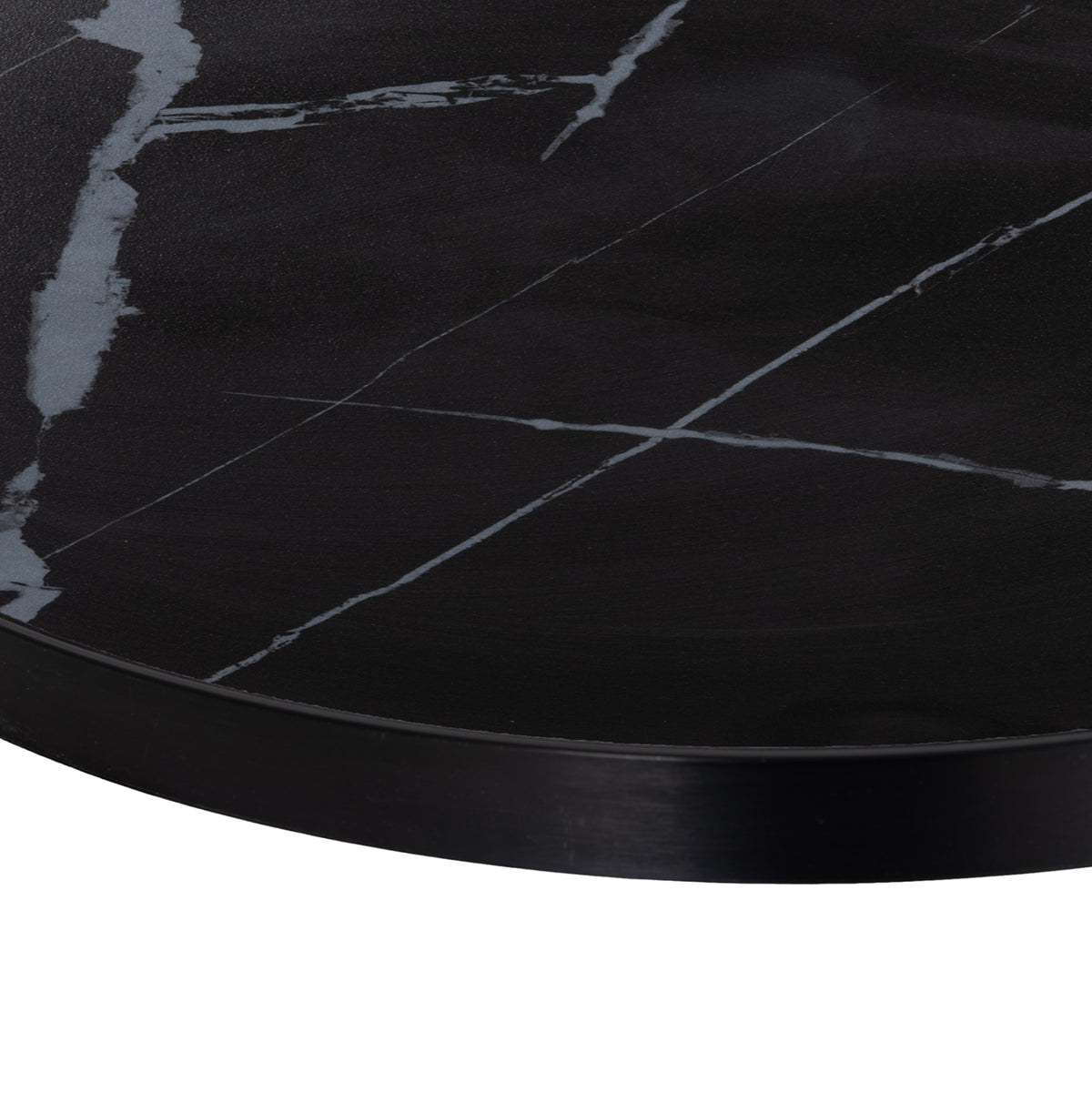 ΕΠΙΦΑΝΕΙΑ ΤΡΑΠΕΖΙΟΥ SINTERED STONE HM6652.03 ΜΕ ΠΛΑΙΣΙΟ ALU ΜΑΥΡΟ Φ60εκ. - Pakobazaar