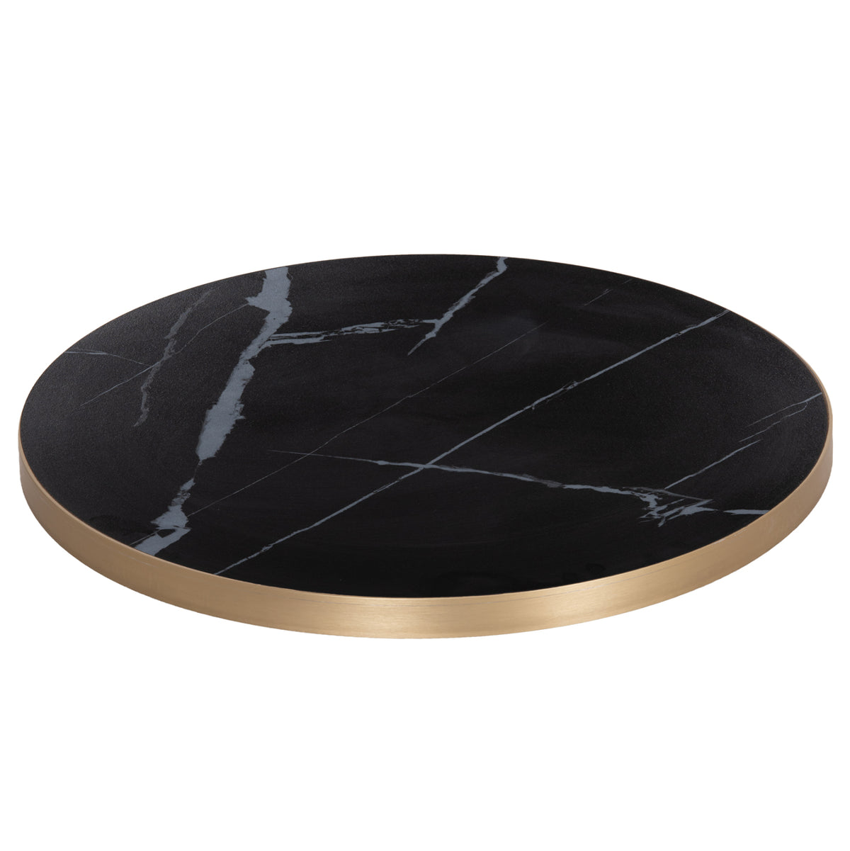 ΕΠΙΦΑΝΕΙΑ ΤΡΑΠΕΖΙΟΥ SINTERED STONE HM6652.13 ΜΕ ΠΛΑΙΣΙΟ ALU ΧΡΥΣΟ Φ60εκ. - Pakobazaar