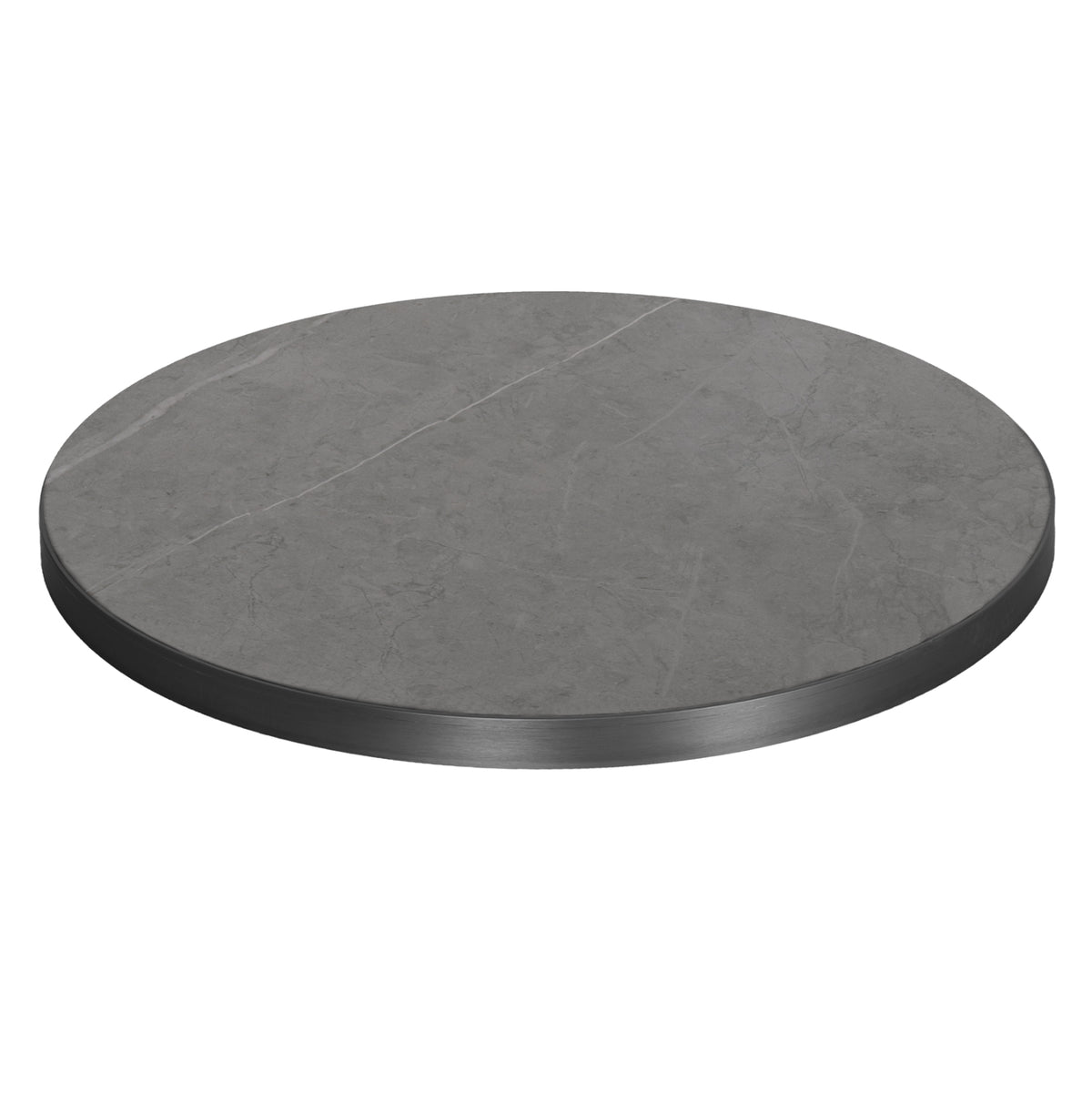 ΕΠΙΦΑΝΕΙΑ ΤΡΑΠΕΖΙΟΥ SINTERED STONE HM6653.05 GREY MARBLE--ΠΛΑΙΣΙΟ ALU ΓΚΡΙ Φ70εκ. - Pakobazaar