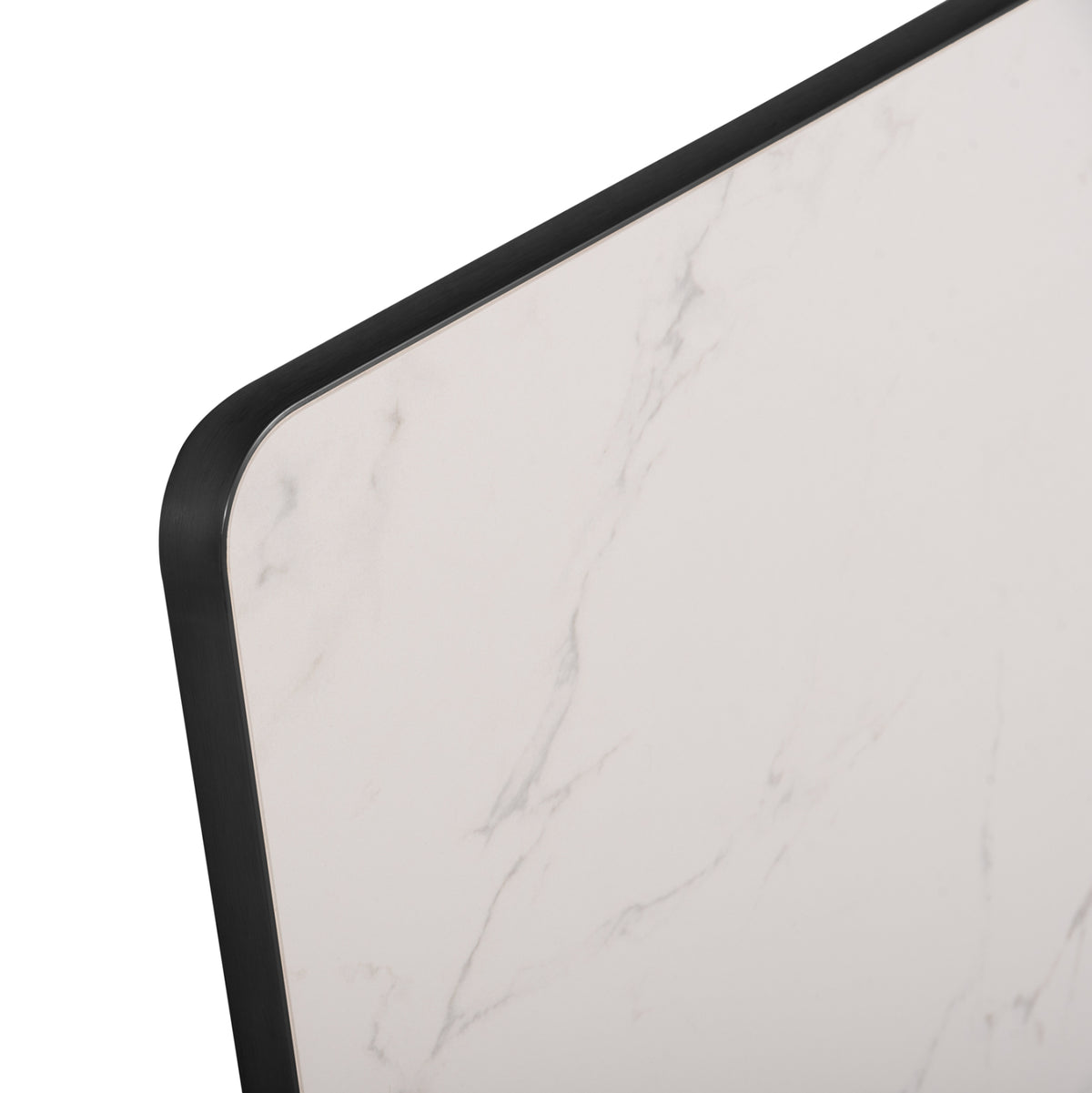 ΕΠΙΦΑΝΕΙΑ ΤΡΑΠΕΖΙΟΥ SINTERED STONE ΟΡΘΟΓΩΝΙΑ HM6656.02 ΠΛΑΙΣΙΟ ALU ΜΑΥΡΟ 120x80εκ. - Pakobazaar