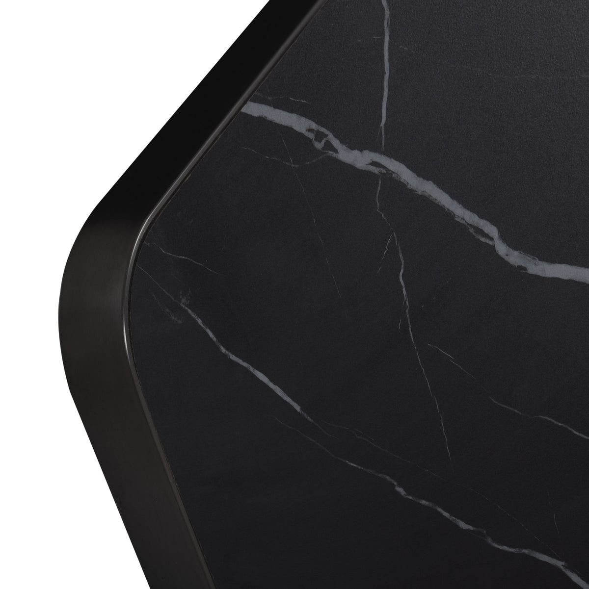 ΕΠΙΦΑΝΕΙΑ ΤΡΑΠΕΖΙΟΥ SINTERED STONE HM6656.03 BLACK MARBLE-ΠΛΑΙΣΙΟ ALU ΜΑΥΡΟ 120x80εκ. - Pakobazaar