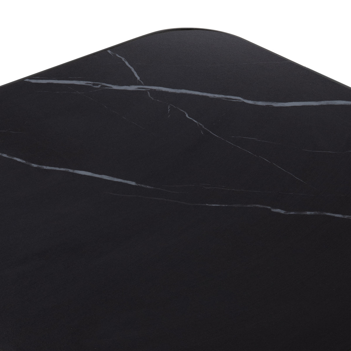 ΕΠΙΦΑΝΕΙΑ ΤΡΑΠΕΖΙΟΥ SINTERED STONE HM6656.03 BLACK MARBLE-ΠΛΑΙΣΙΟ ALU ΜΑΥΡΟ 120x80εκ. - Pakobazaar