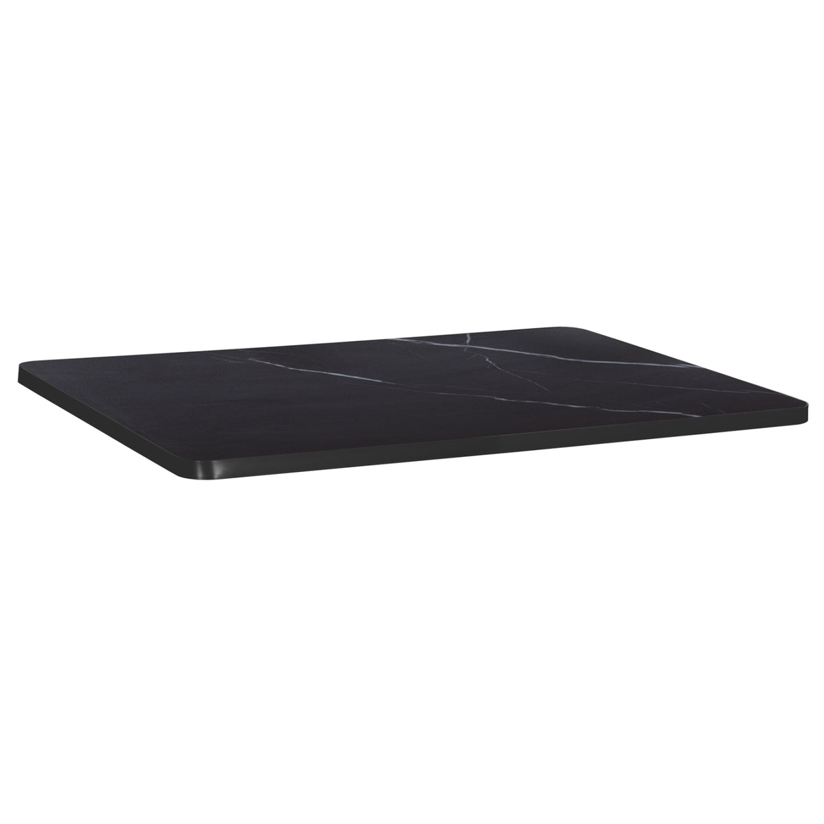 ΕΠΙΦΑΝΕΙΑ ΤΡΑΠΕΖΙΟΥ SINTERED STONE HM6656.03 BLACK MARBLE-ΠΛΑΙΣΙΟ ALU ΜΑΥΡΟ 120x80εκ. - Pakobazaar