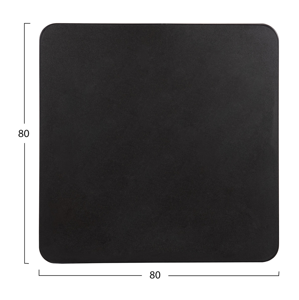 ΕΠΙΦΑΝΕΙΑ ΤΡΑΠΕΖΙΟΥ SINTERED STONE ΤΕΤΡΑΓΩΝΗ HM6655.01 ΜΑΥΡΗ ΜΕ ΠΛΑΙΣΙΟ ALU ΜΑΥΡΟ 80x80εκ. - Pakobazaar