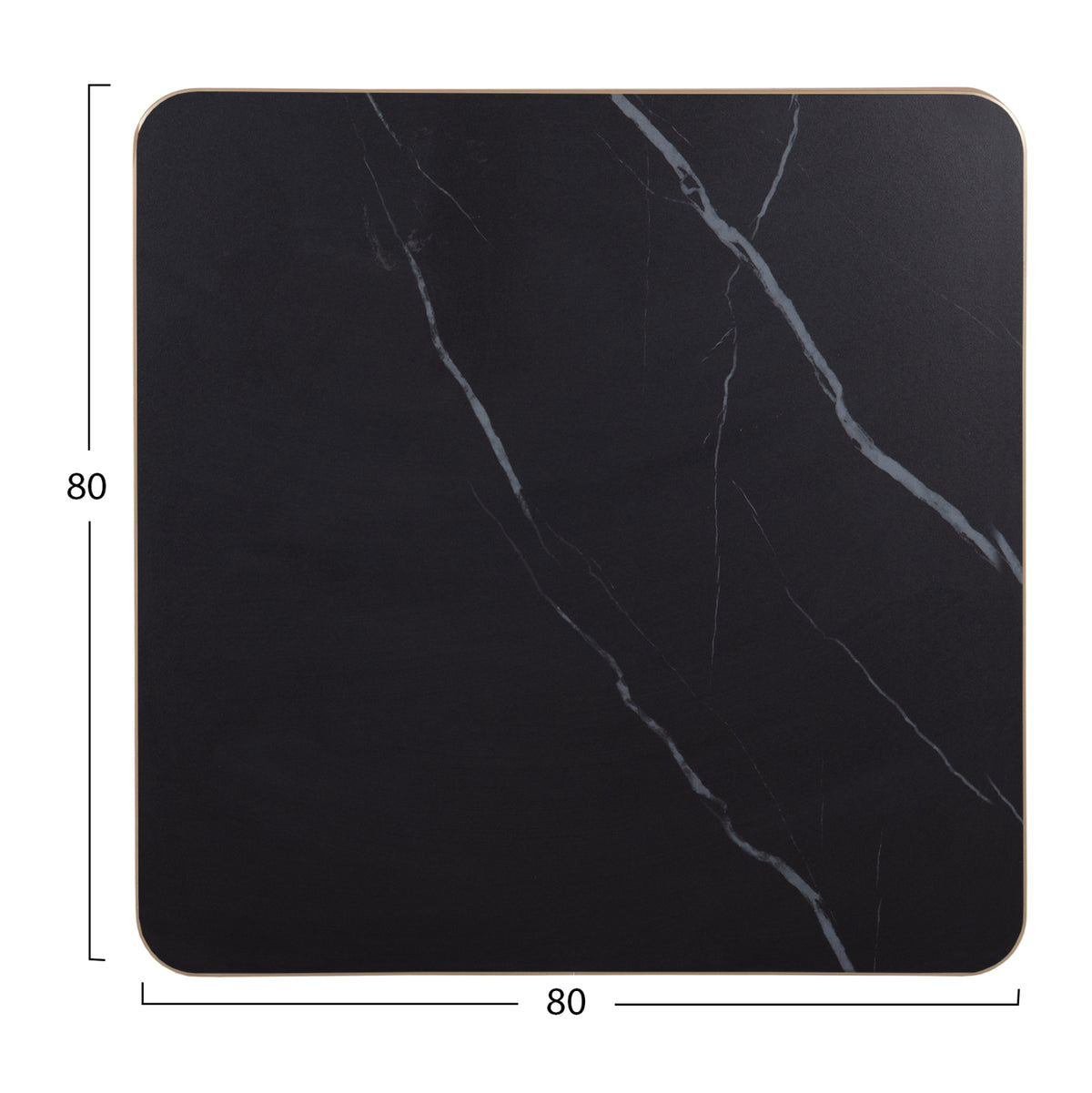 ΕΠΙΦΑΝΕΙΑ ΤΡΑΠΕΖΙΟΥ SINTERED STONE ΤΕΤΡΑΓΩΝΗ HM6655.13 ΠΛΑΙΣΙΟ ALU ΧΡΥΣΟ 80x80εκ. - Pakobazaar