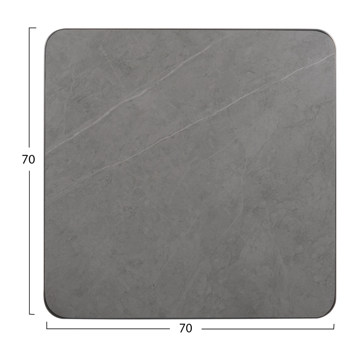 ΕΠΙΦΑΝΕΙΑ ΤΡΑΠΕΖΙΟΥ SINTERED STONE HM6654.05 GREY MARBLE--ΠΛΑΙΣΙΟ ALU ΓΚΡΙ 70x70εκ. - Pakobazaar