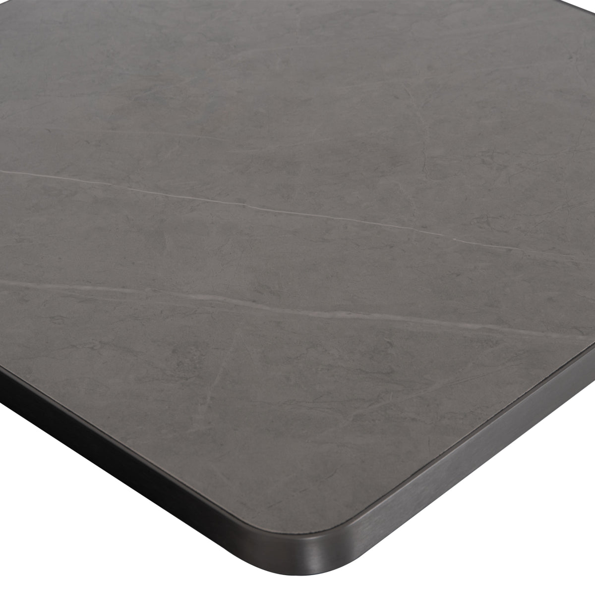 ΕΠΙΦΑΝΕΙΑ ΤΡΑΠΕΖΙΟΥ SINTERED STONE HM6654.05 GREY MARBLE--ΠΛΑΙΣΙΟ ALU ΓΚΡΙ 70x70εκ. - Pakobazaar