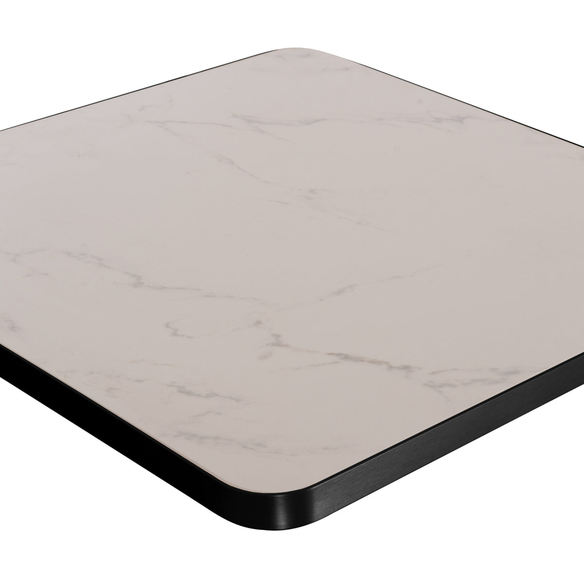 ΕΠΙΦΑΝΕΙΑ ΤΡΑΠΕΖΙΟΥ SINTERED STONE ΤΕΤΡΑΓΩΝΗ HM6655.02 ΠΛΑΙΣΙΟ ALU ΜΑΥΡΟ 80x80εκ. - Pakobazaar