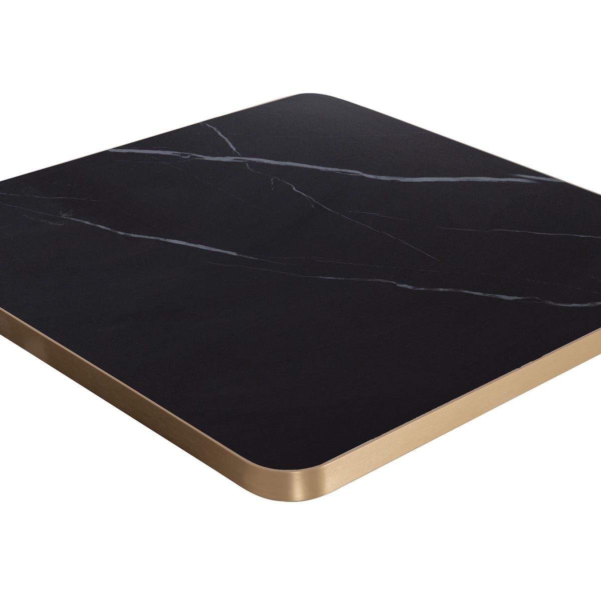 ΕΠΙΦΑΝΕΙΑ ΤΡΑΠΕΖΙΟΥ SINTERED STONE ΤΕΤΡΑΓΩΝΗ HM6655.13 ΠΛΑΙΣΙΟ ALU ΧΡΥΣΟ 80x80εκ. - Pakobazaar