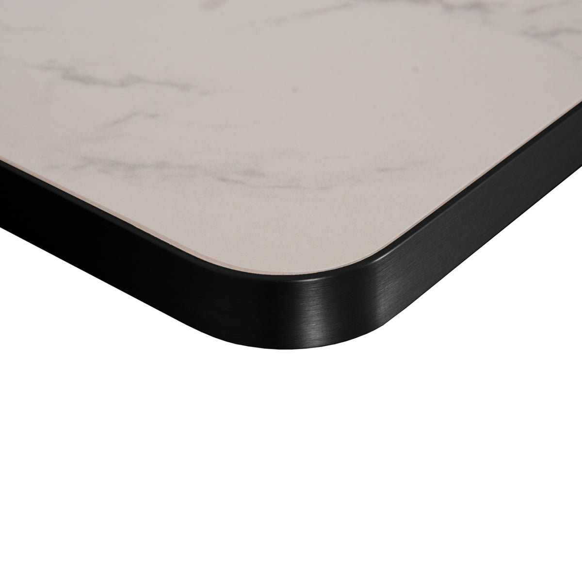 ΕΠΙΦΑΝΕΙΑ ΤΡΑΠΕΖΙΟΥ SINTERED STONE ΤΕΤΡΑΓΩΝΗ HM6655.02 ΠΛΑΙΣΙΟ ALU ΜΑΥΡΟ 80x80εκ. - Pakobazaar