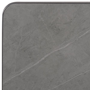 ΕΠΙΦΑΝΕΙΑ ΤΡΑΠΕΖΙΟΥ SINTERED STONE HM6654.05 GREY MARBLE--ΠΛΑΙΣΙΟ ALU ΓΚΡΙ 70x70εκ. - Pakobazaar