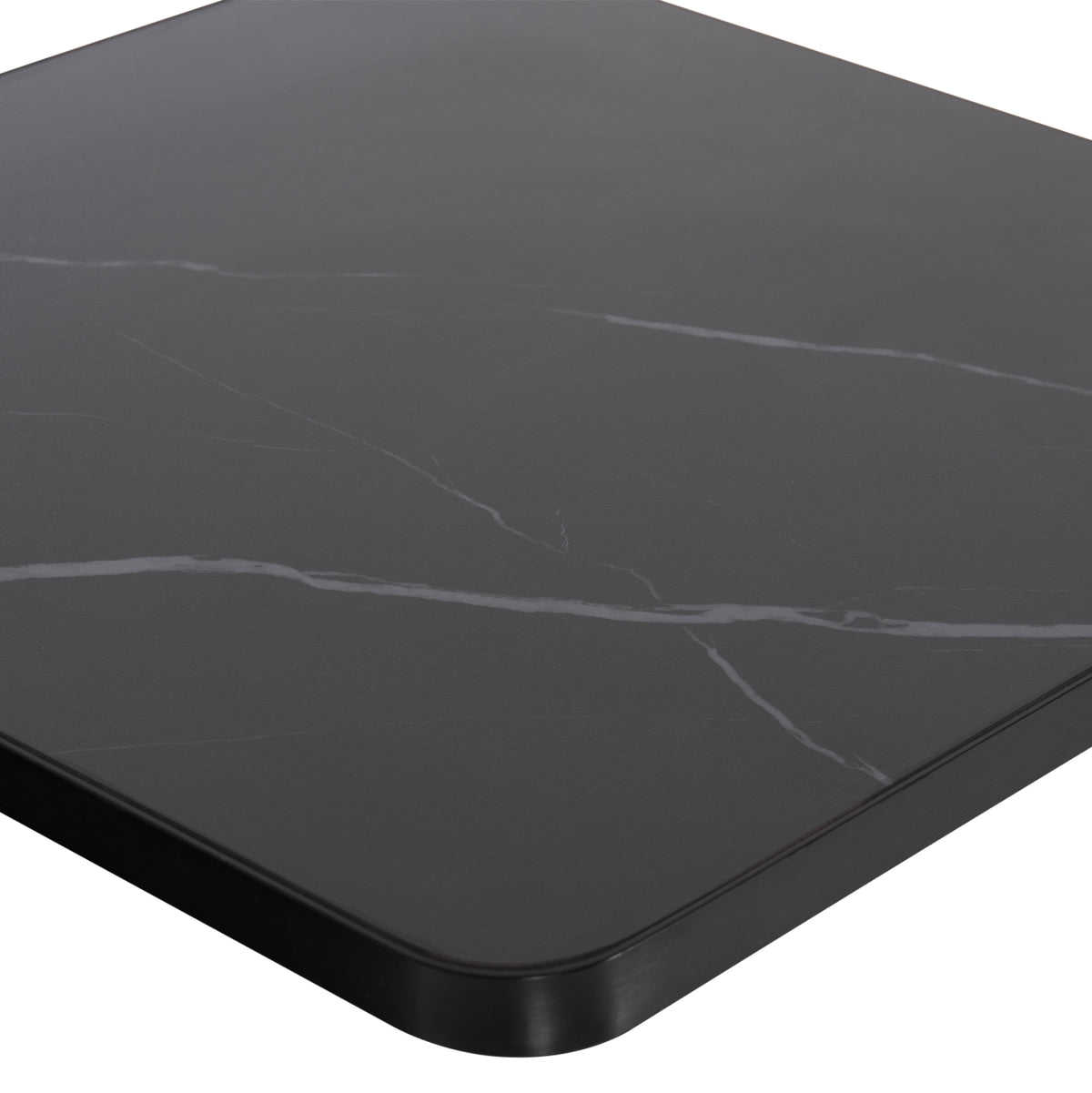 ΕΠΙΦΑΝΕΙΑ ΤΡΑΠΕΖΙΟΥ SINTERED STONE HM6654.03 BLACK MARBLE--ΠΛΑΙΣΙΟ ALU ΜΑΥΡΟ 70x70εκ.