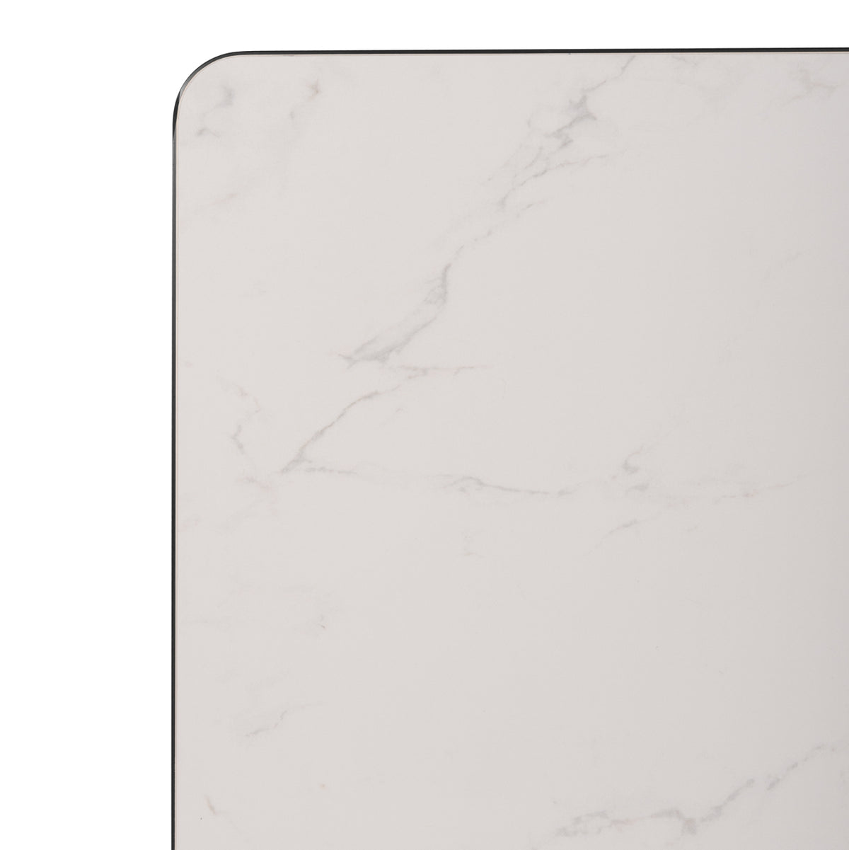 ΕΠΙΦΑΝΕΙΑ ΤΡΑΠΕΖΙΟΥ SINTERED STONE ΤΕΤΡΑΓΩΝΗ HM6655.02 ΠΛΑΙΣΙΟ ALU ΜΑΥΡΟ 80x80εκ. - Pakobazaar