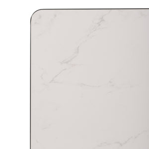 ΕΠΙΦΑΝΕΙΑ ΤΡΑΠΕΖΙΟΥ SINTERED STONE ΤΕΤΡΑΓΩΝΗ HM6655.02 ΠΛΑΙΣΙΟ ALU ΜΑΥΡΟ 80x80εκ. - Pakobazaar