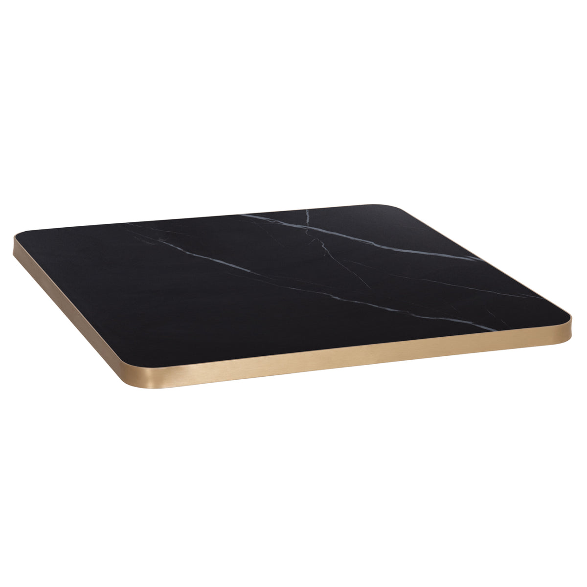 ΕΠΙΦΑΝΕΙΑ ΤΡΑΠΕΖΙΟΥ SINTERED STONE ΤΕΤΡΑΓΩΝΗ HM6655.13 ΠΛΑΙΣΙΟ ALU ΧΡΥΣΟ 80x80εκ. - Pakobazaar