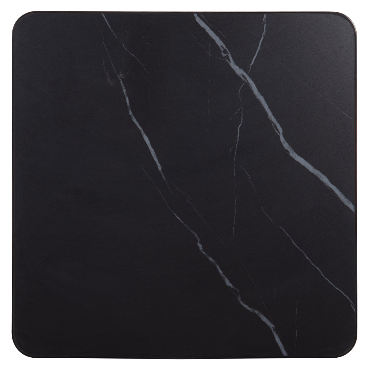 ΕΠΙΦΑΝΕΙΑ ΤΡΑΠΕΖΙΟΥ SINTERED STONE HM6654.03 BLACK MARBLE--ΠΛΑΙΣΙΟ ALU ΜΑΥΡΟ 70x70εκ.