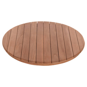 ΕΠΙΦΑΝΕΙΑ ΤΡΑΠΕΖΙΟΥ ΣΤΡΟΓΓΥΛΗ HM18132 ΞΥΛΟ TEAK--ΦΥΣΙΚΟ Φ60x4(πάχος)εκ. - Pakobazaar
