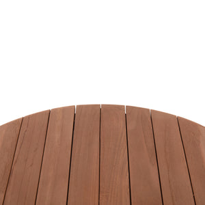 ΕΠΙΦΑΝΕΙΑ ΤΡΑΠΕΖΙΟΥ ΣΤΡΟΓΓΥΛΗ HM18132 ΞΥΛΟ TEAK--ΦΥΣΙΚΟ Φ60x4(πάχος)εκ. - Pakobazaar