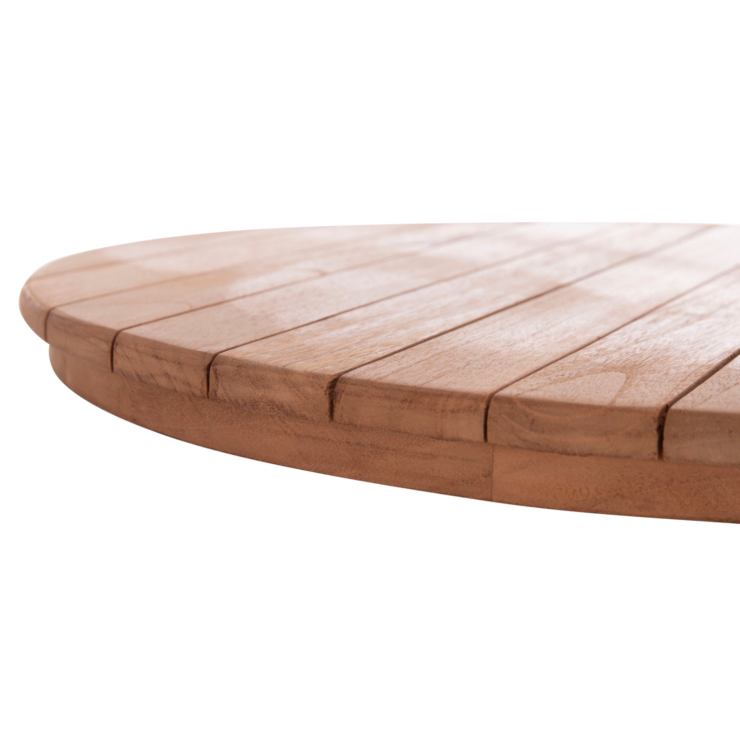 ΕΠΙΦΑΝΕΙΑ ΤΡΑΠΕΖΙΟΥ ΣΤΡΟΓΓΥΛΗ HM18132 ΞΥΛΟ TEAK--ΦΥΣΙΚΟ Φ60x4(πάχος)εκ. - Pakobazaar
