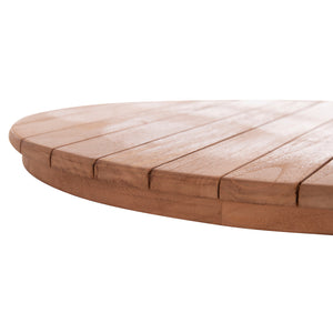 ΕΠΙΦΑΝΕΙΑ ΤΡΑΠΕΖΙΟΥ ΣΤΡΟΓΓΥΛΗ HM18132 ΞΥΛΟ TEAK--ΦΥΣΙΚΟ Φ60x4(πάχος)εκ. - Pakobazaar