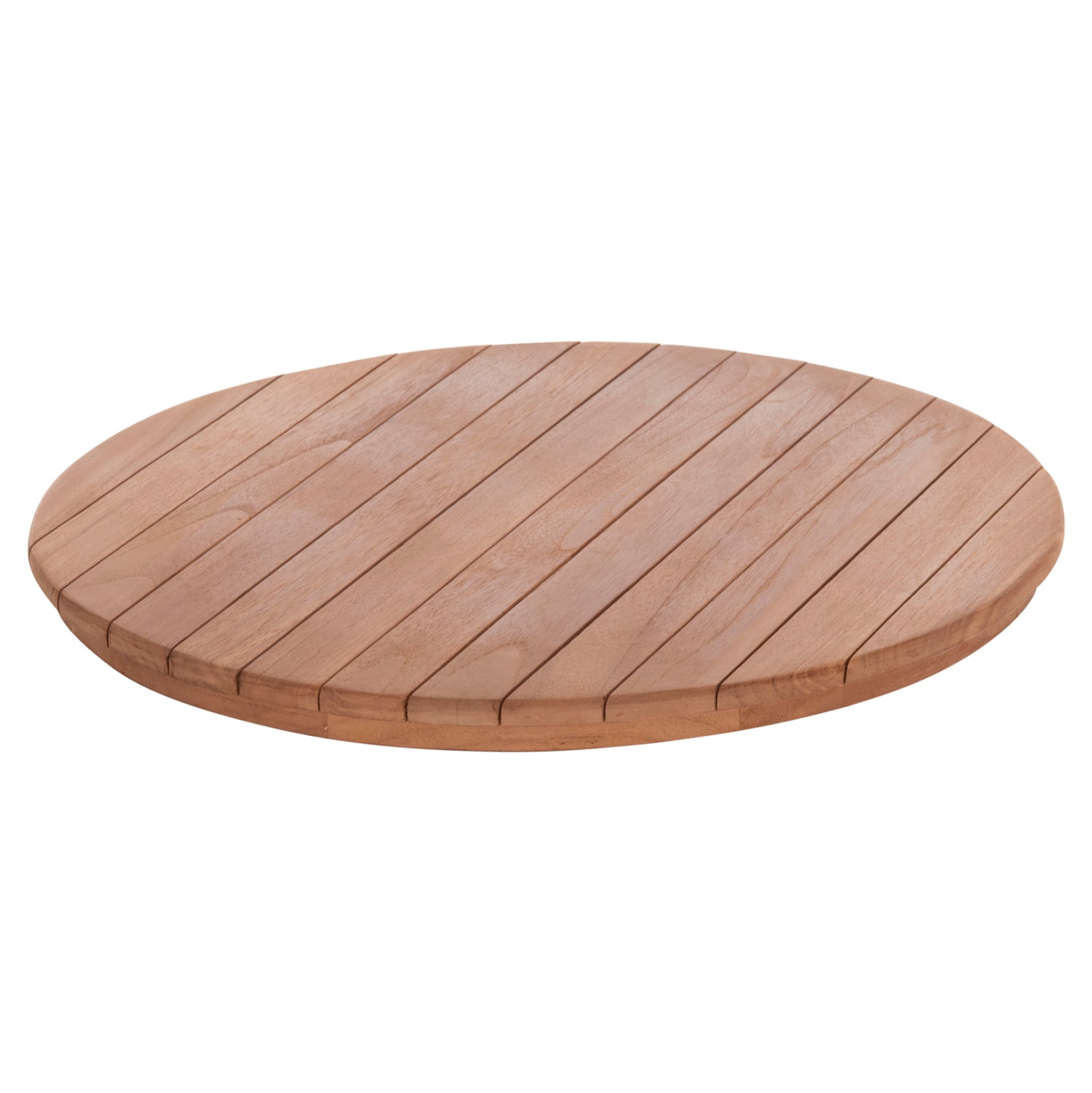 ΕΠΙΦΑΝΕΙΑ ΤΡΑΠΕΖΙΟΥ ΣΤΡΟΓΓΥΛΗ HM18132 ΞΥΛΟ TEAK--ΦΥΣΙΚΟ Φ60x4(πάχος)εκ. - Pakobazaar