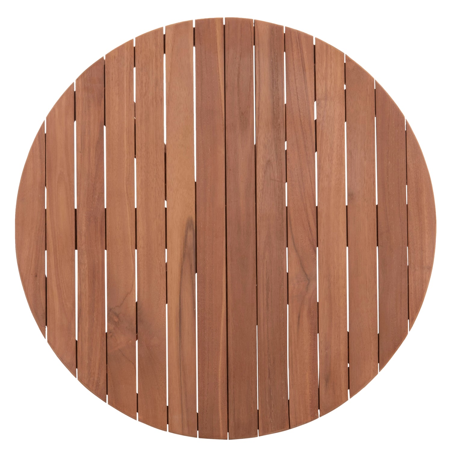 ΕΠΙΦΑΝΕΙΑ ΤΡΑΠΕΖΙΟΥ ΣΤΡΟΓΓΥΛΗ HM18133 ΞΥΛΟ TEAK--ΦΥΣΙΚΟ Φ70x4(πάχος)εκ. - Pakobazaar