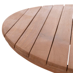 ΕΠΙΦΑΝΕΙΑ ΤΡΑΠΕΖΙΟΥ ΣΤΡΟΓΓΥΛΗ HM18133 ΞΥΛΟ TEAK--ΦΥΣΙΚΟ Φ70x4(πάχος)εκ. - Pakobazaar