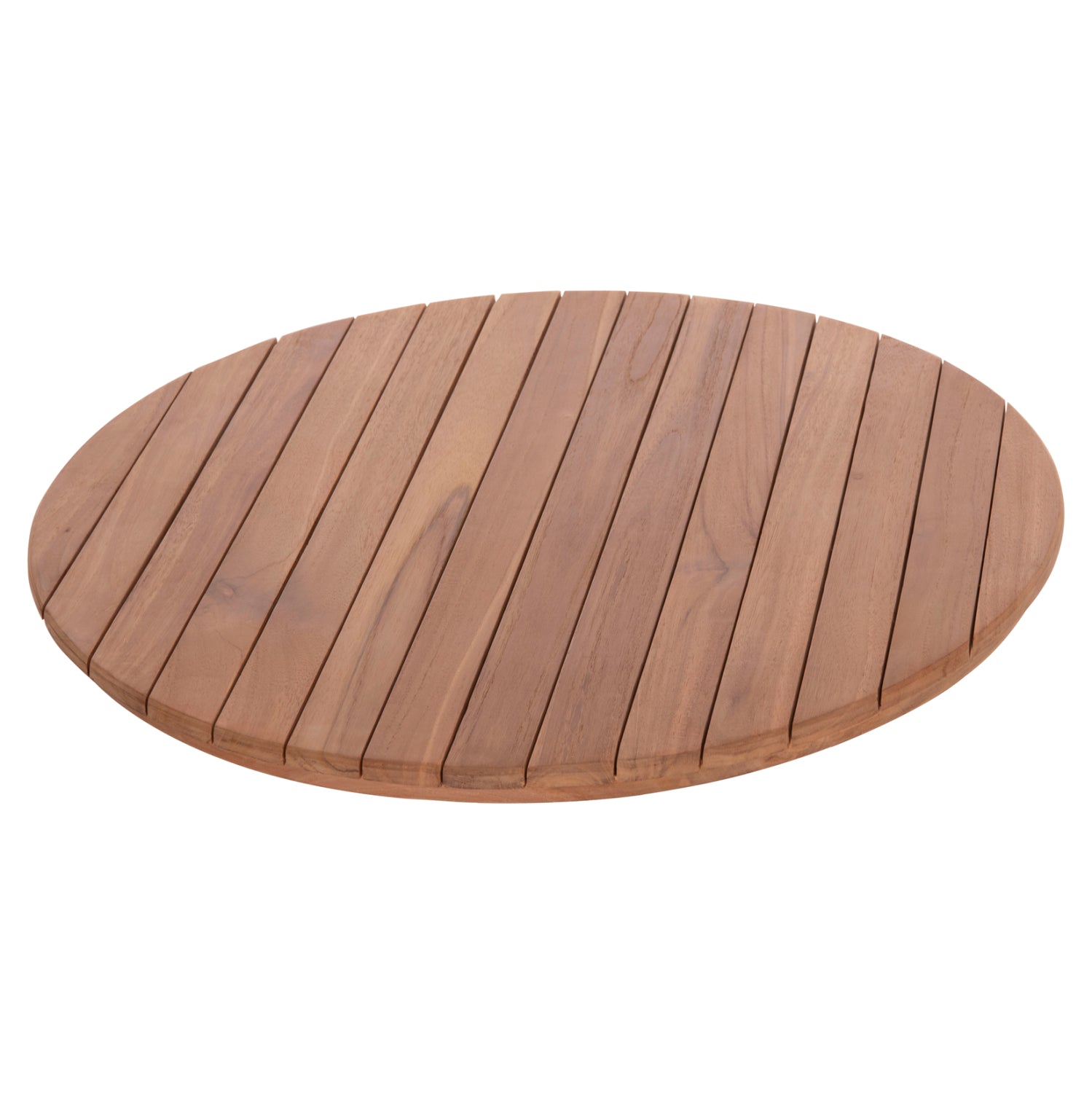 ΕΠΙΦΑΝΕΙΑ ΤΡΑΠΕΖΙΟΥ ΣΤΡΟΓΓΥΛΗ HM18133 ΞΥΛΟ TEAK--ΦΥΣΙΚΟ Φ70x4(πάχος)εκ. - Pakobazaar