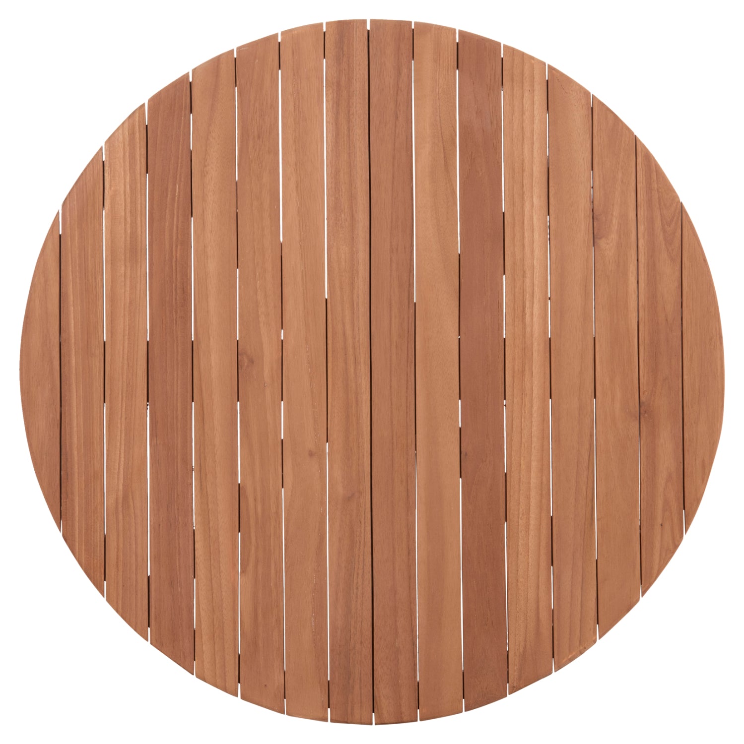 ΕΠΙΦΑΝΕΙΑ ΤΡΑΠΕΖΙΟΥ ΣΤΡΟΓΓΥΛΗ HM18134 ΞΥΛΟ TEAK--ΦΥΣΙΚΟ Φ80x4(πάχος)εκ. - Pakobazaar
