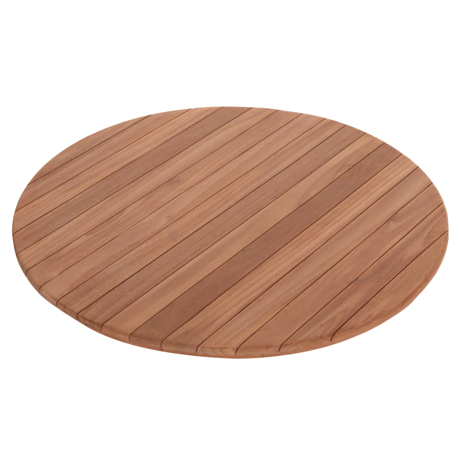 ΕΠΙΦΑΝΕΙΑ ΤΡΑΠΕΖΙΟΥ ΣΤΡΟΓΓΥΛΗ HM18134 ΞΥΛΟ TEAK--ΦΥΣΙΚΟ Φ80x4(πάχος)εκ. - Pakobazaar
