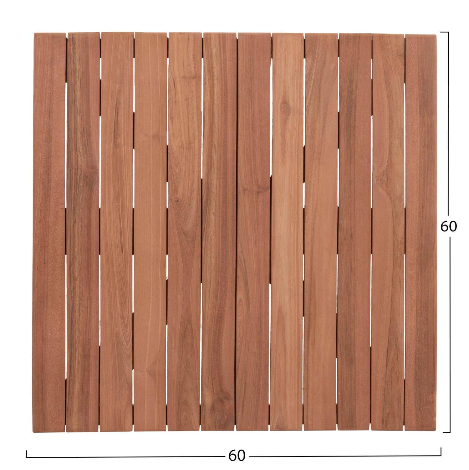 ΕΠΙΦΑΝΕΙΑ ΤΡΑΠΕΖΙΟΥ ΤΕΤΡΑΓΩΝΗ HM18135 ΞΥΛΟ TEAK--ΦΥΣΙΚΟ 60x60x4(πάχος)εκ. - Pakobazaar