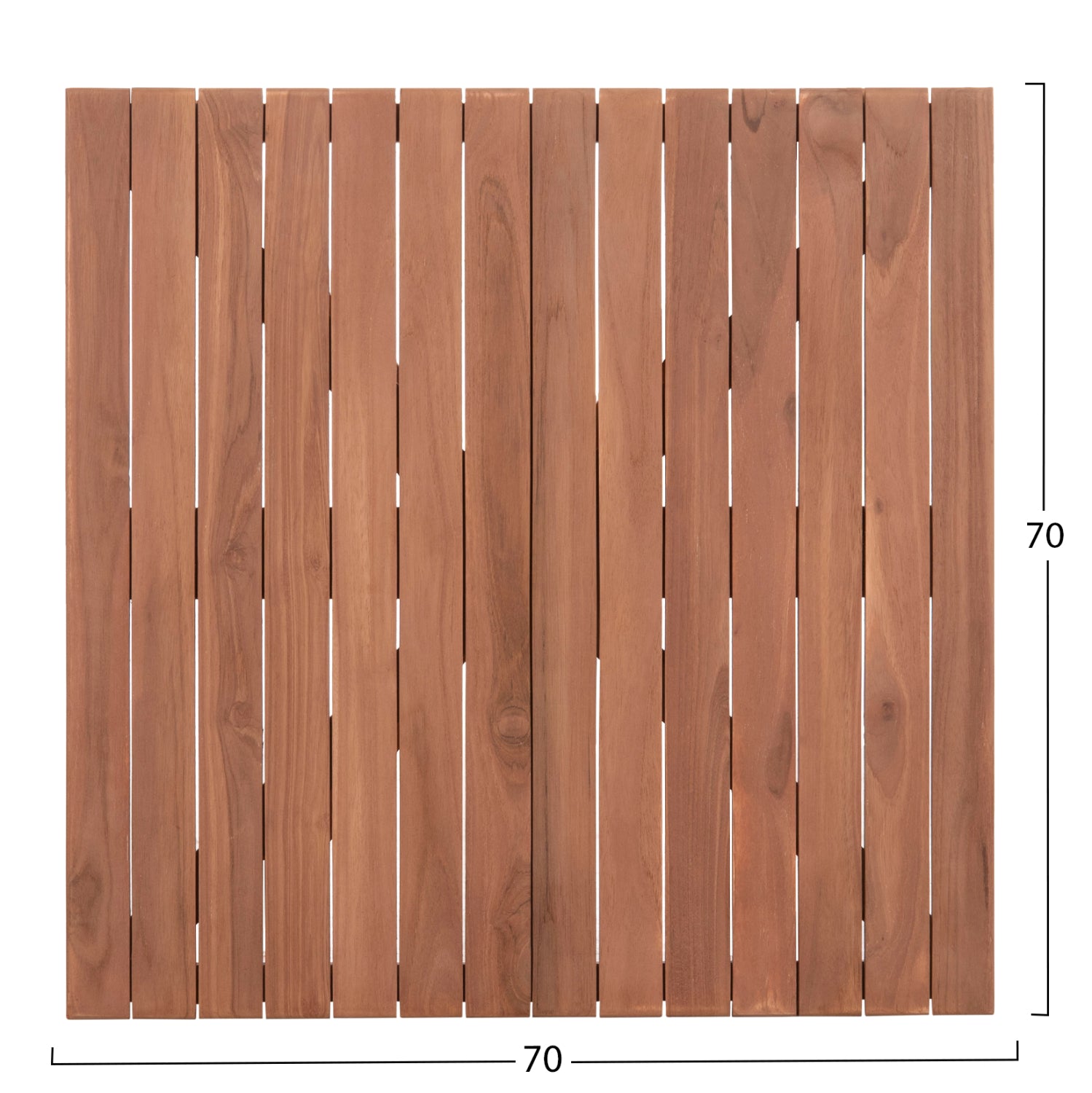 ΕΠΙΦΑΝΕΙΑ ΤΡΑΠΕΖΙΟΥ ΤΕΤΡΑΓΩΝΗ HM18136 ΞΥΛΟ TEAK--ΦΥΣΙΚΟ 70x70x4(πάχος)εκ. - Pakobazaar