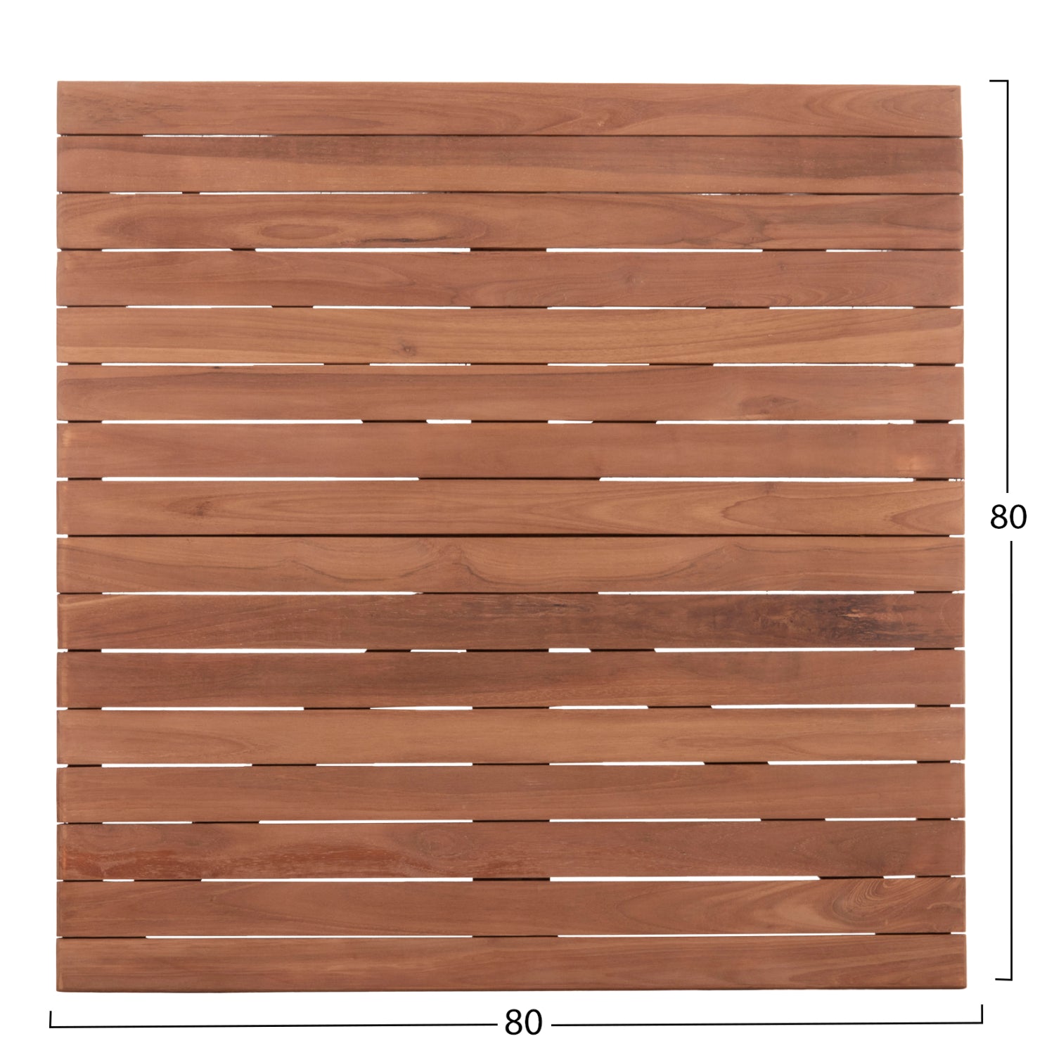 ΕΠΙΦΑΝΕΙΑ ΤΡΑΠΕΖΙΟΥ ΤΕΤΡΑΓΩΝΗ HM18137 ΞΥΛΟ TEAK--ΦΥΣΙΚΟ 80x80x4(πάχος)εκ. - Pakobazaar