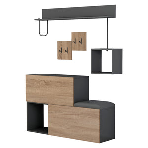 ΕΠΙΠΛΟ ΕΙΣΟΔΟΥ CERB HM8957.11 ΜΕΛΑΜΙΝΗ ΣΕ SONAMA-ΓΚΡΙ 120x20x72Υ εκ. - Pakobazaar