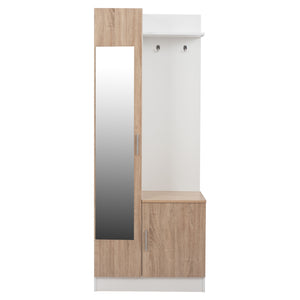 ΕΠΙΠΛΟ ΕΙΣΟΔΟΥ ΜΕ ΚΑΘΡΕΠΤΗ JANICE HM2264 SONAMA ΛΕΥΚΟ 70x37x181 εκ. - Pakobazaar